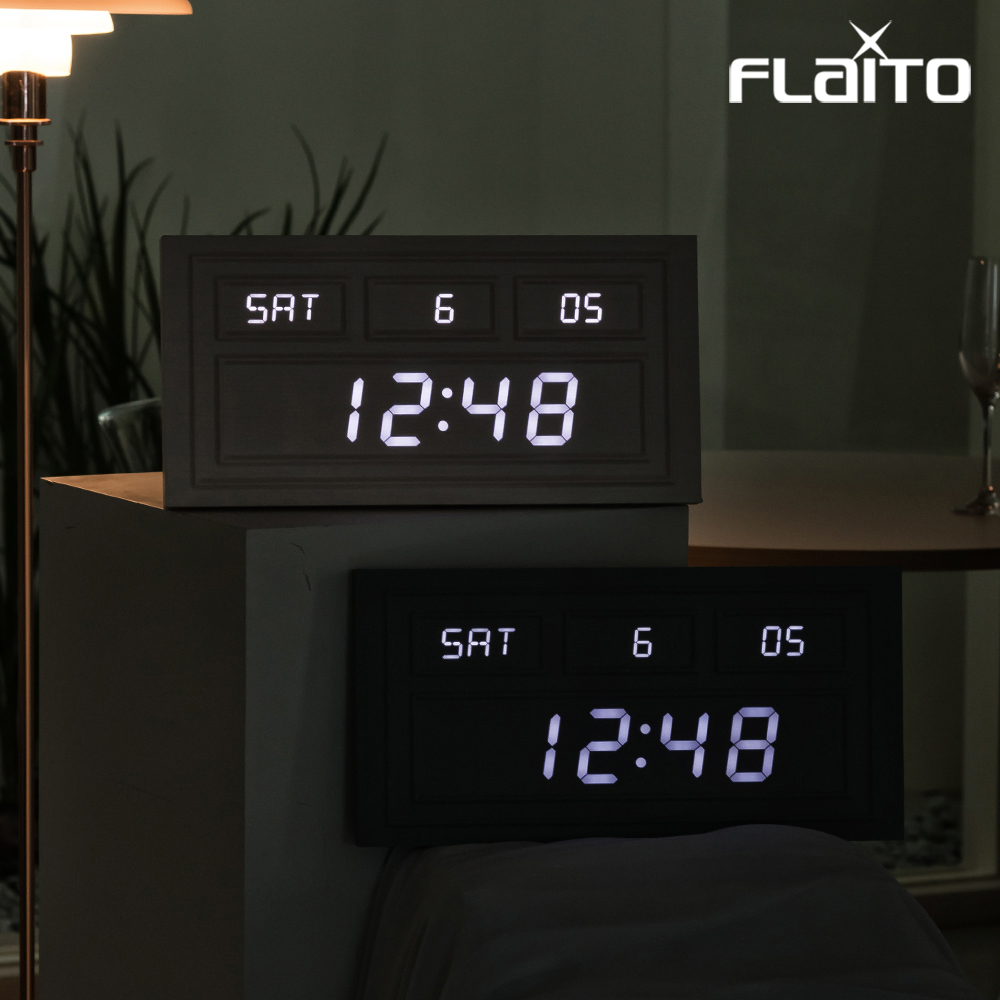 플라이토 웨인코스팅 요일 날짜 LED 벽시계 38cm - 상세 이미지 3