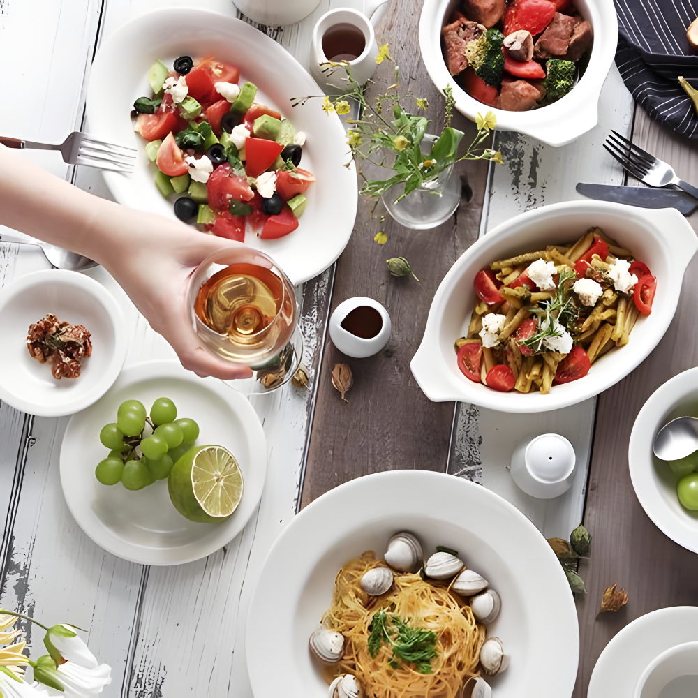 시라쿠스 뉴욕 4인 그릇세트 B형 18P 신혼 식기세트 화이트