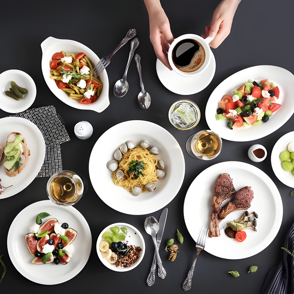 시라쿠스 뉴욕 4인 그릇세트 B형 18P 신혼 식기세트 화이트