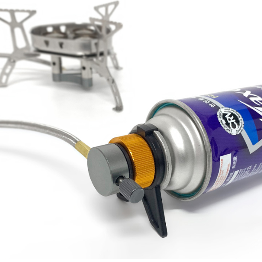 모아이캠핑 부탄가스 이소가스 스테이션 변환젠더 어댑터 골드 다리형