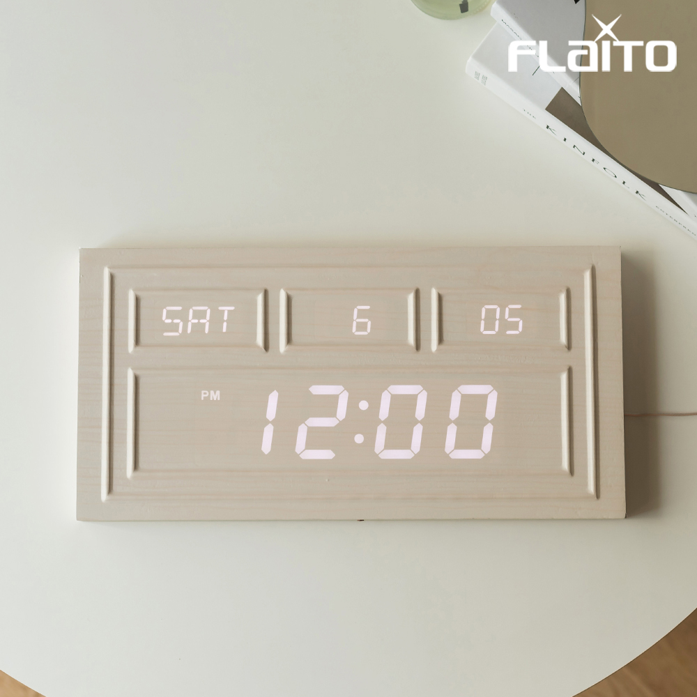 플라이토 웨인코스팅 요일 날짜 LED 벽시계 38cm - 상세 이미지 4