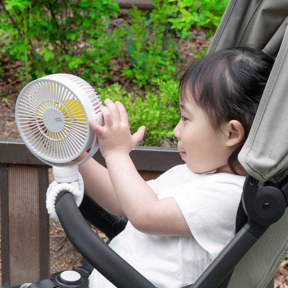 오아 무선 미니 휴대용 유모차 선풍기 플렉시블 거치대 문어발 저소음 선풍기