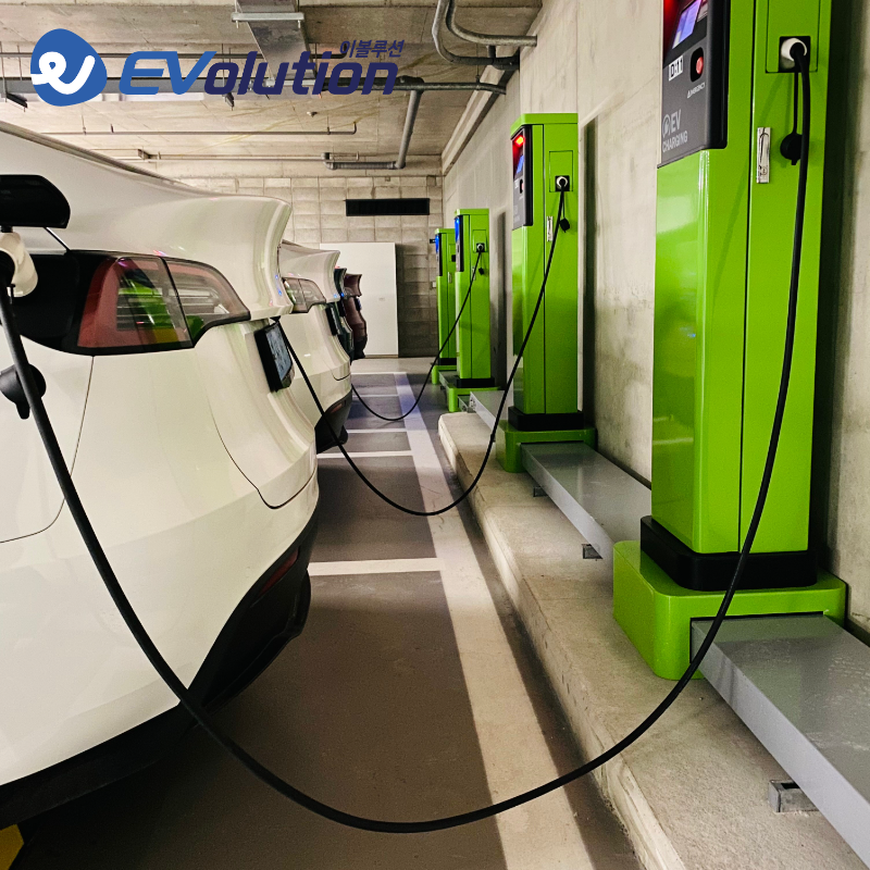 전기차충전기 B타입 완속 충전 케이블 5핀 커넥터 32A 7kW 가정용 이동형 3m