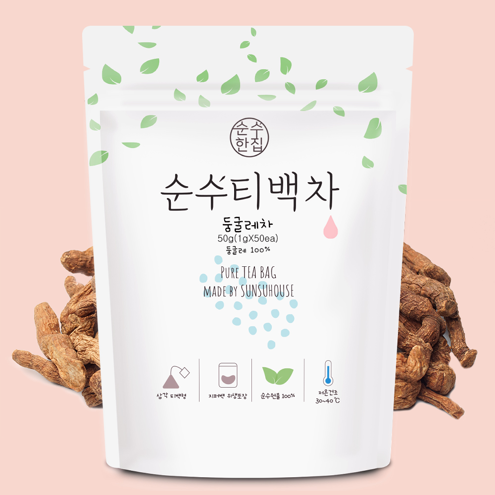 순수한집 국산 볶은 둥굴레차 티백 50개입 - 상품 이미지