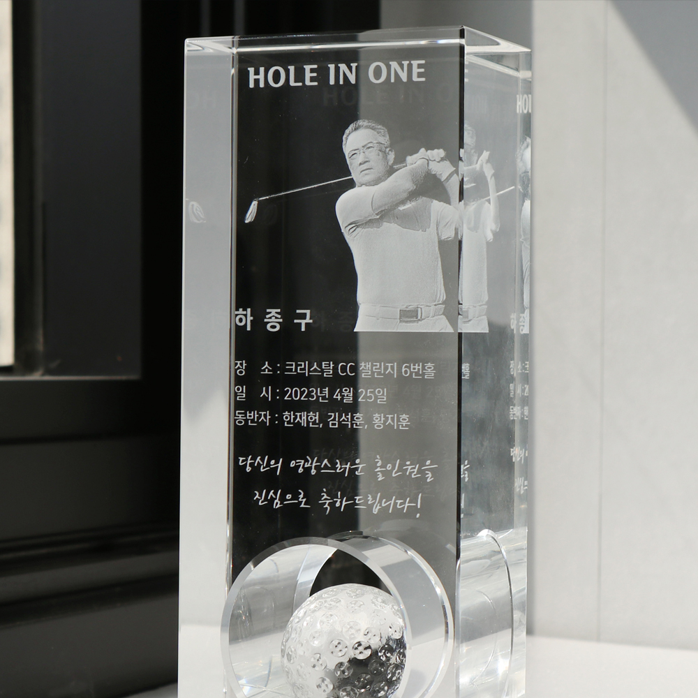 크리스탈존 Golf1기프트세트 골프 트로피 싱글패 이글패 - 상세 이미지 4