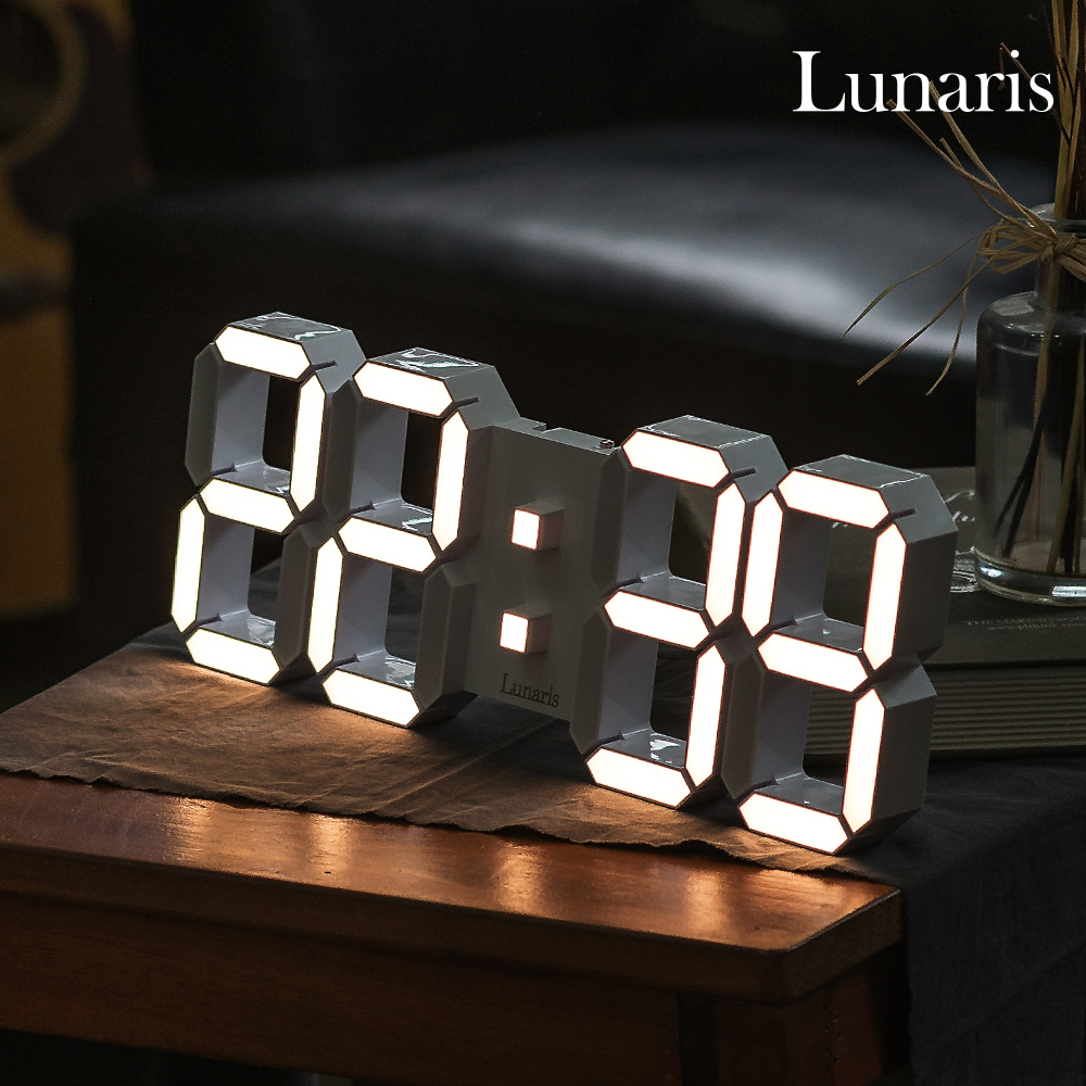 국산 루나리스 위성 GPS 3D LED 숫자 벽걸이 시계 38cm - 상세 이미지 3