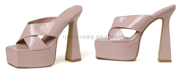 라프넬 15cm 에나멜 가보시 키높이 통굽 뮬 킬힐 샌들 4color 상세 이미지 40