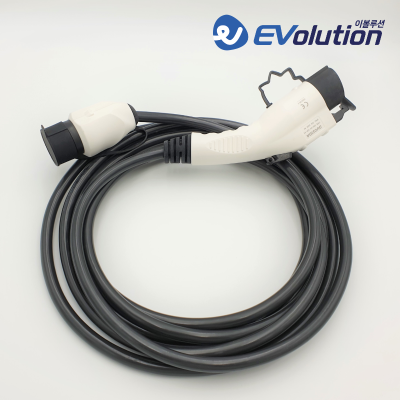 전기차충전기 B타입 완속 충전 케이블 5핀 커넥터 32A 7kW 가정용 이동형 3m