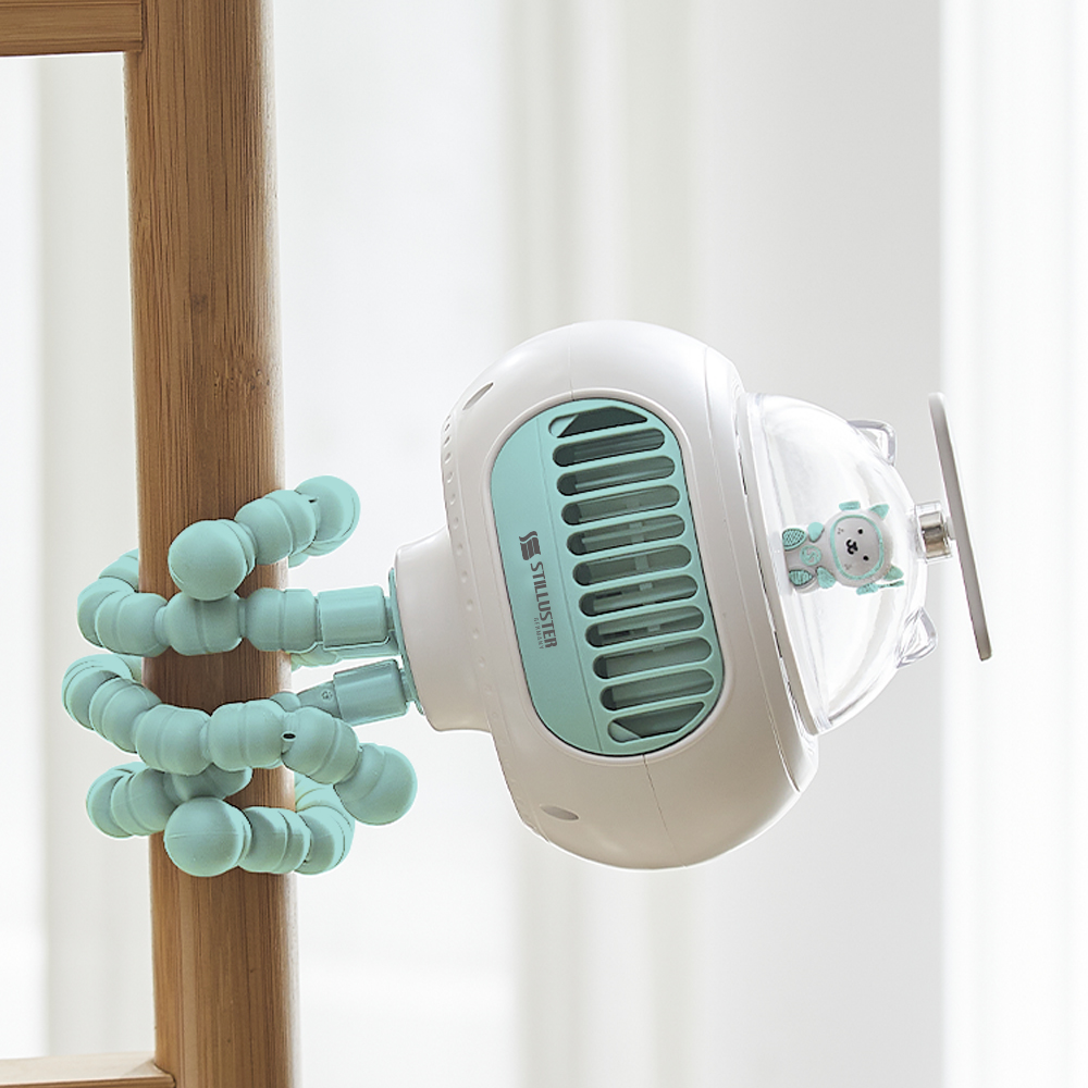 슈틸루스터 스페이스 날개없는 유모차선풍기 거치대 MOM에 쏙 패키지