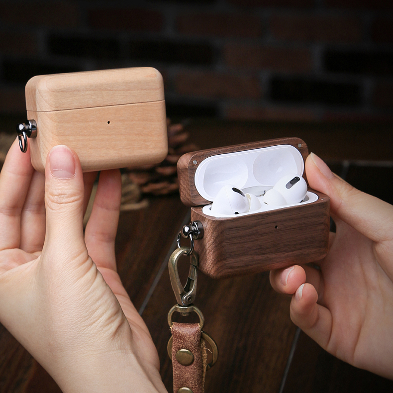 애플 AirPods 1,2,3 에어팟 프로 1, 2 세대 나무 원목 케이스 이미지 6