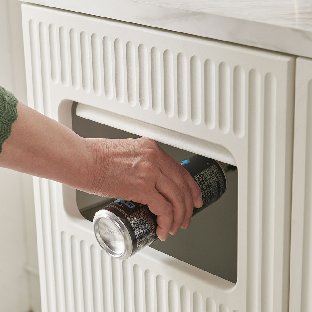 팝콘 분리수거함 쓰레기통 수납장 재활용 스윙도어 카페 사무실 탕비실 셀프바