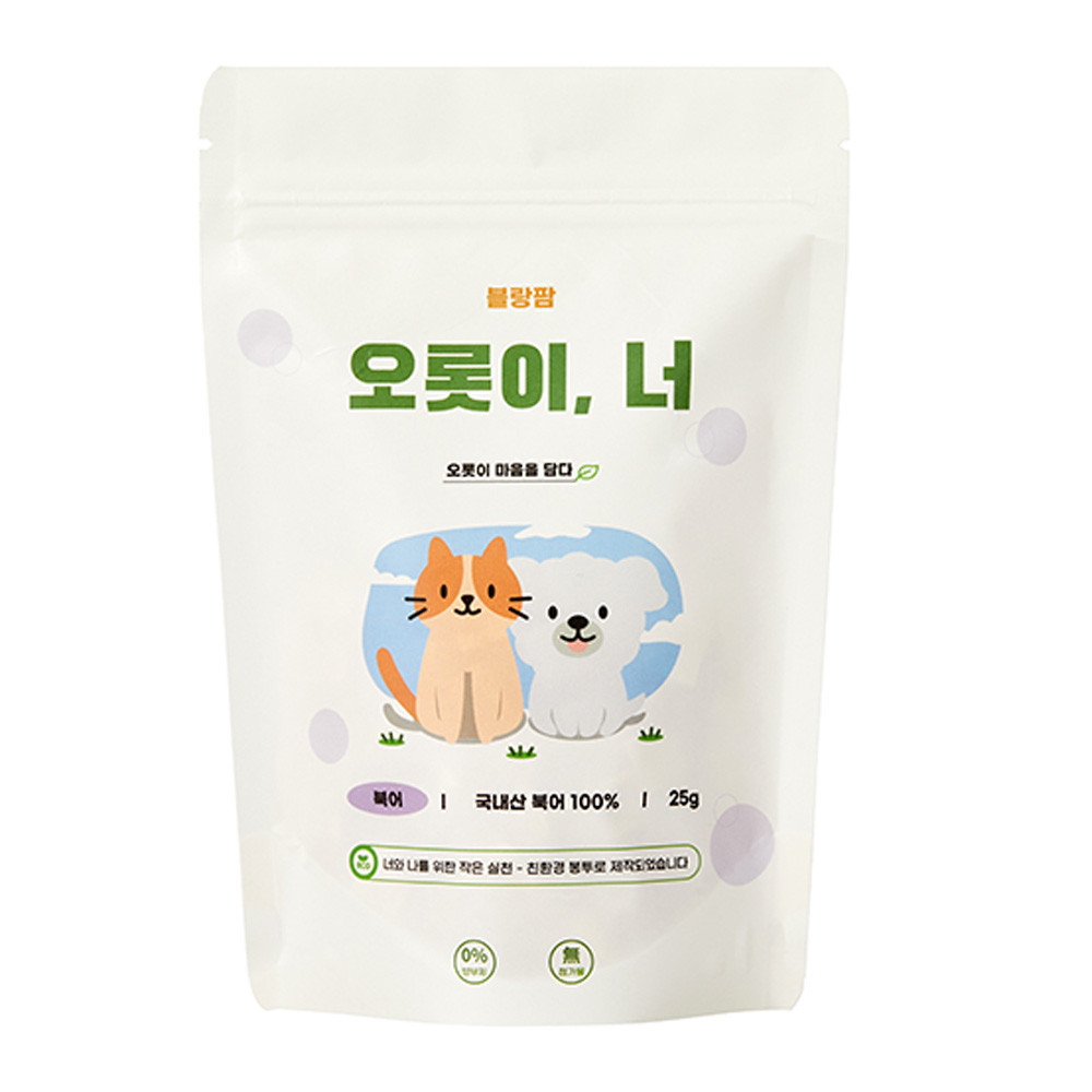오롯이너 고양이 강아지 동결건조 간식 트릿 북어, 25g, 1개 - 상품 이미지