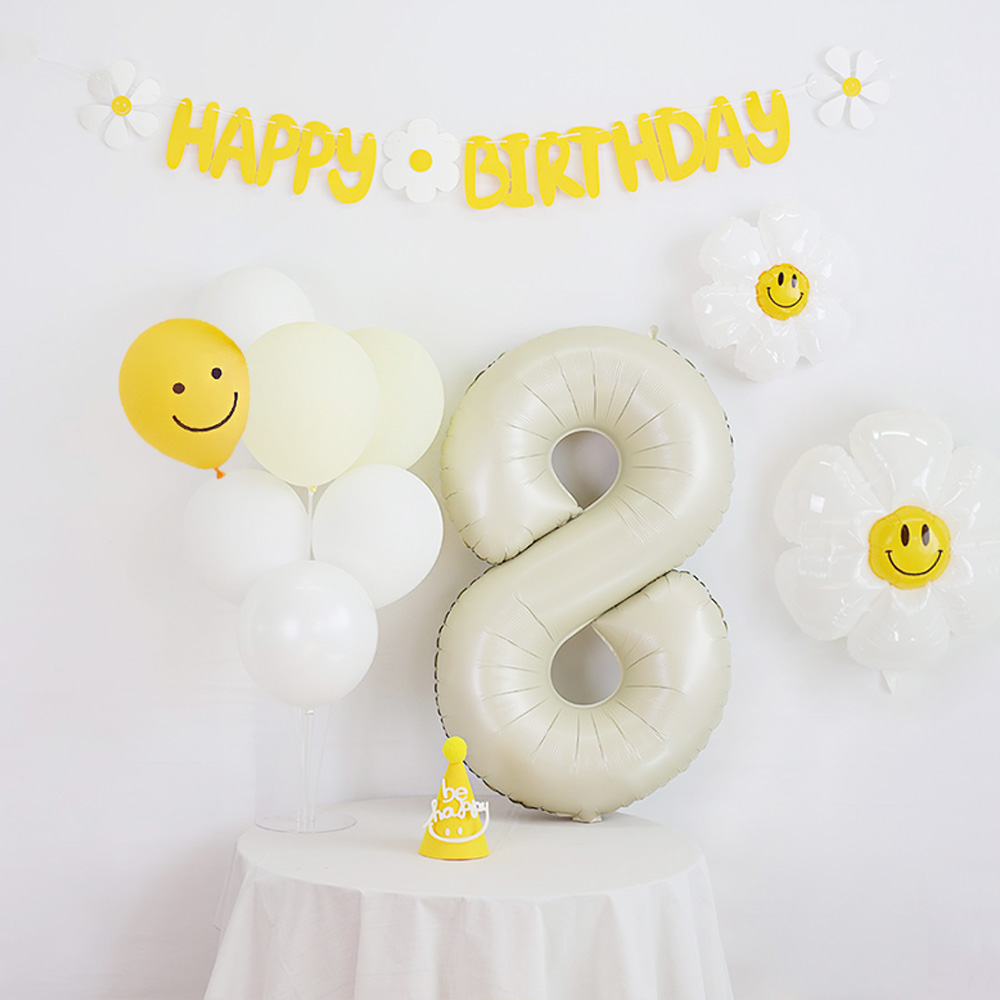 생일 파티용품 축하 풍선세트 스마일 풍선 - 상세 이미지 4