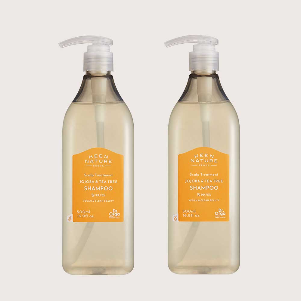 닥터올가 지성 두피 호호바 티트리 비건 천연 샴푸 무향, 500ml, 2개 - 메인 이미지