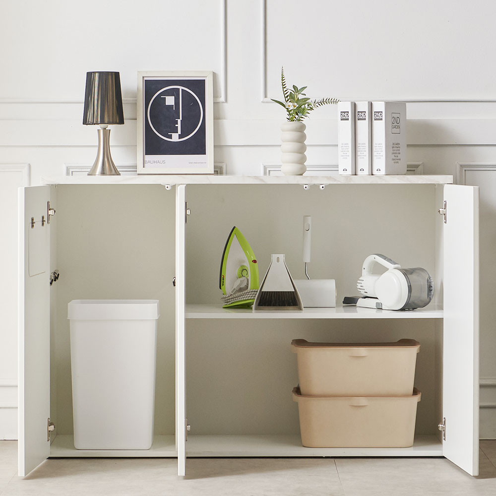 팝콘 분리수거함 쓰레기통 수납장 재활용 스윙도어 카페 사무실 탕비실 셀프바