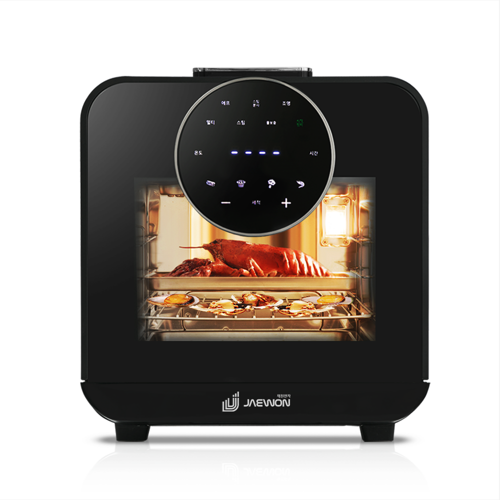 4세대직분사 스팀에어프라이어 올스텐 대용량 오븐형 블랙