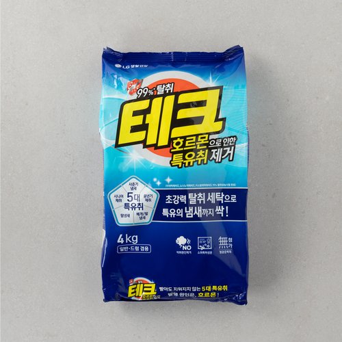 테크 특유취 제거 분말 리필 4KG (N4) : 이마트택배