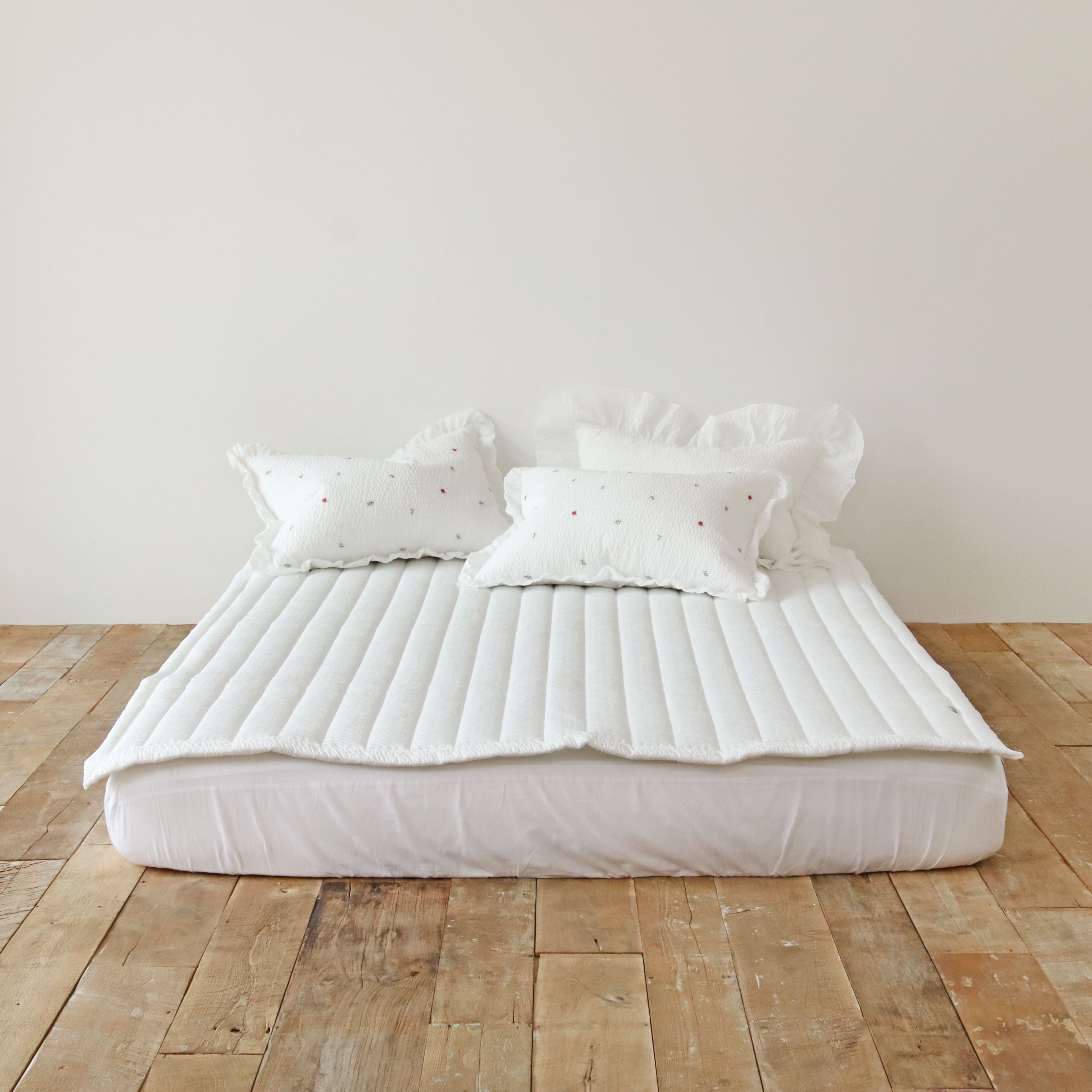 라비앙로즈 자수 에어워싱 시어서커 항균솜 여름 차렵 이불 SS