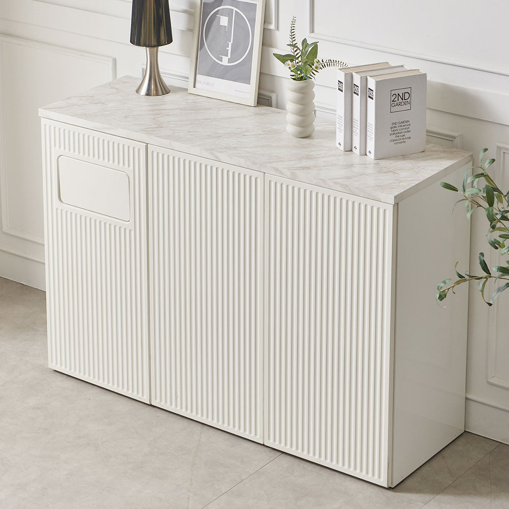 팝콘 분리수거함 쓰레기통 수납장 재활용 스윙도어 카페 사무실 탕비실 셀프바