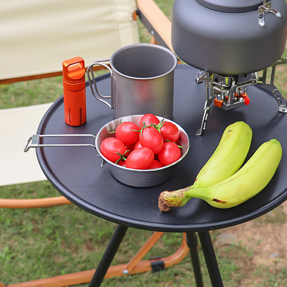 모아이캠핑 사이드 원형 테이블 높이조절 보조 야구장 경량테이블 실속형