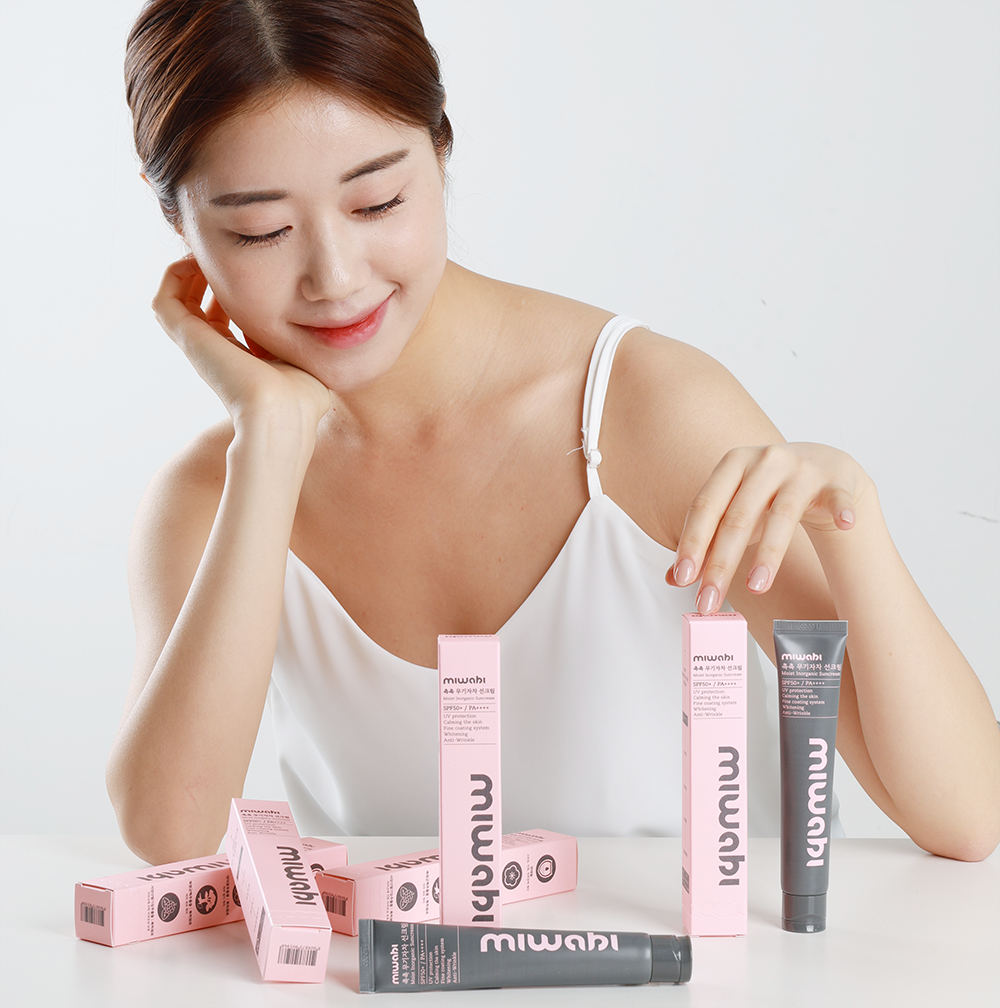 미와비 무기자차 선크림 눈시림 백탁없는 파데프리 톤업 썬크림 SPF50+ PA++++ 이미지 7