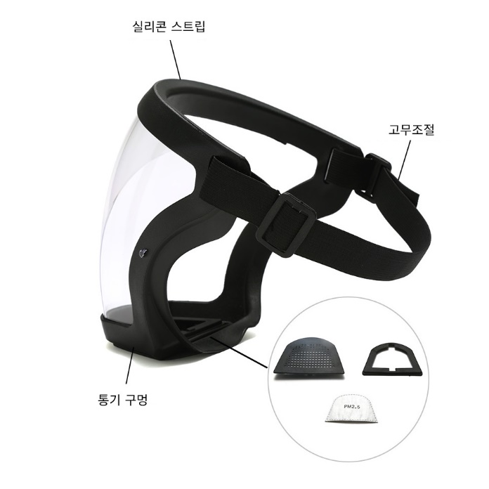 얼굴가림막 작업용안면마스크 고글형 실험보안경 실험용고글 - 상세 이미지 2
