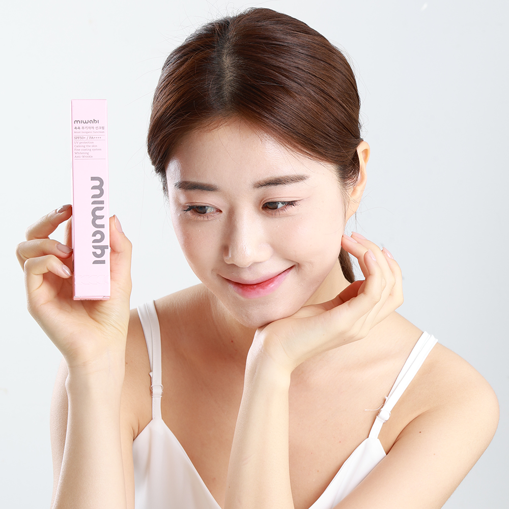 미와비 무기자차 선크림 눈시림 백탁없는 파데프리 톤업 썬크림 SPF50+ PA++++ 이미지 8