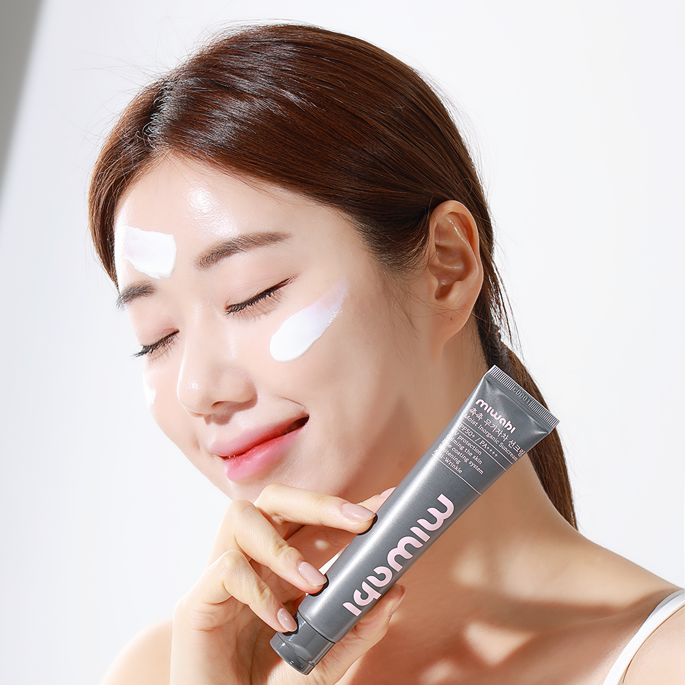 미와비 무기자차 선크림 눈시림 백탁없는 파데프리 톤업 썬크림 SPF50+ PA++++ - 상세 이미지 4