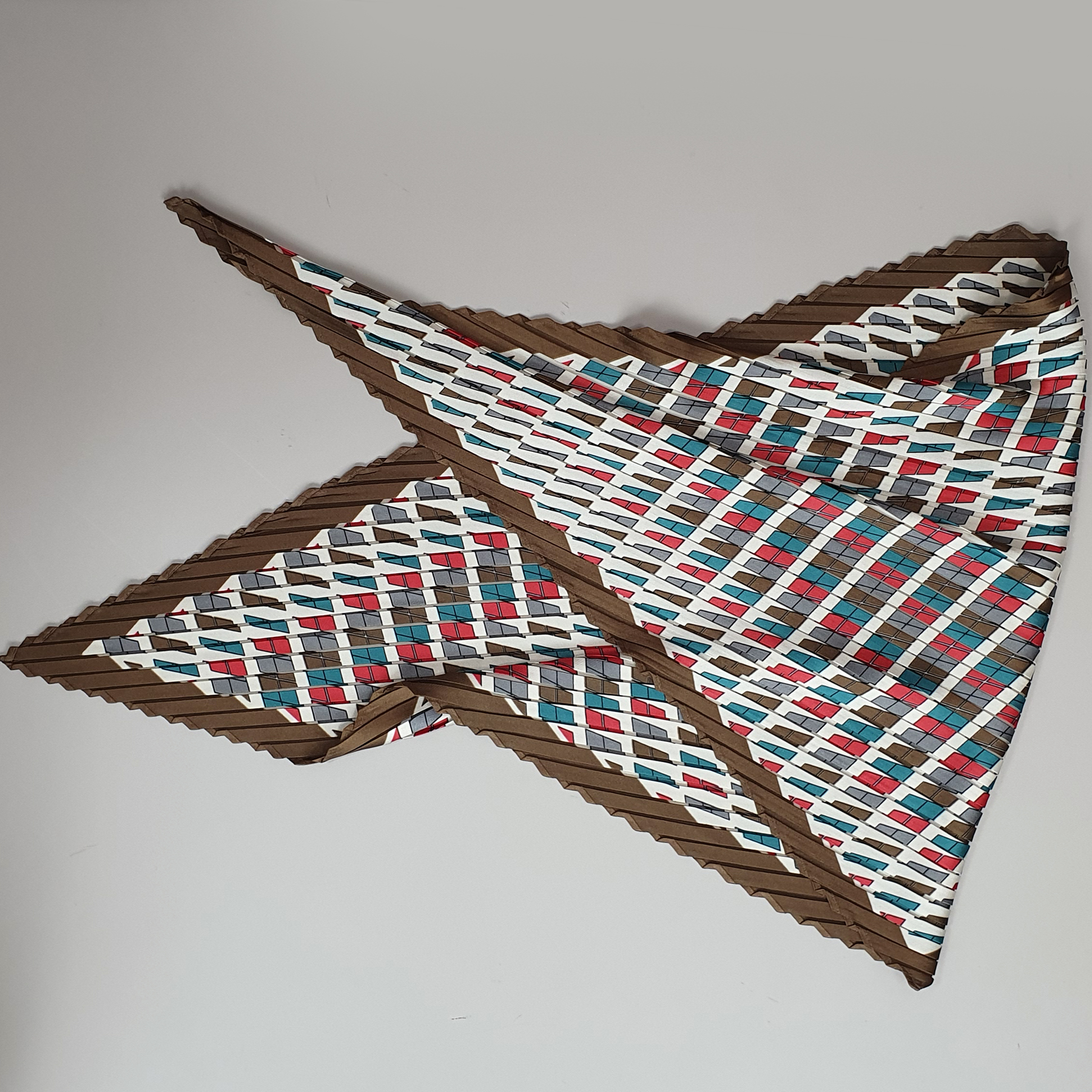 국산 주름 쁘띠 스카프 가을 겨울 봄 플리츠 미니 간절기 마름모 사계절