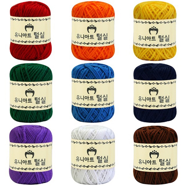 털실 뜨개질 실 아크릴사 검정 - 상품 이미지