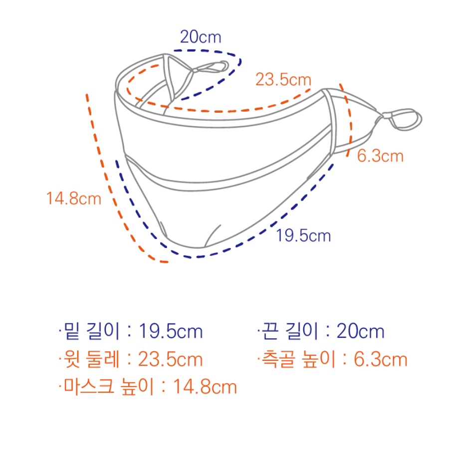 얼굴전체마스크 자전거용 스포츠용 여름골프마스크 운동용마스크 - 상세 이미지 2
