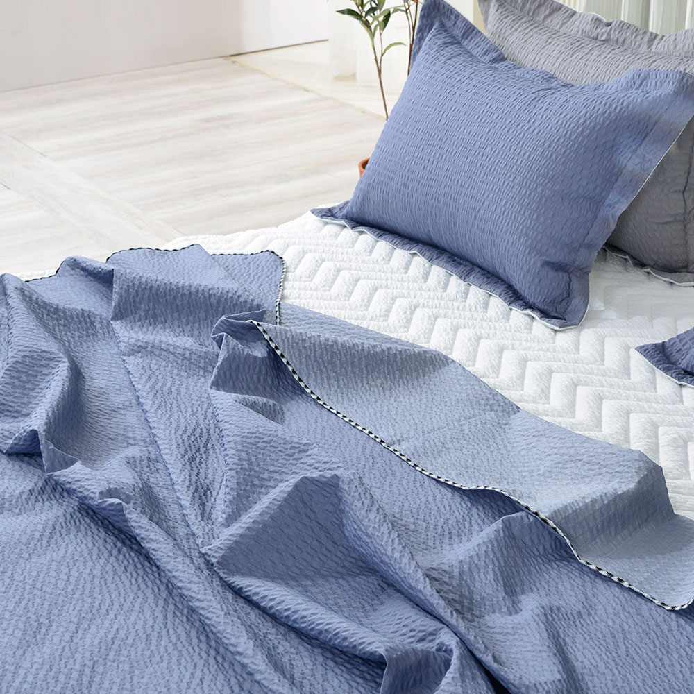 얇은 홑이불 시어서커 미니체크 여름이불 단품