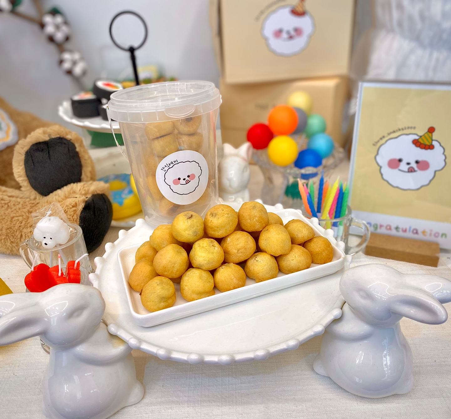 강아지 생일 유치원 답례품 구디백 쿠키 멍런볼 잘먹었개 유치원답례품 이미지 8