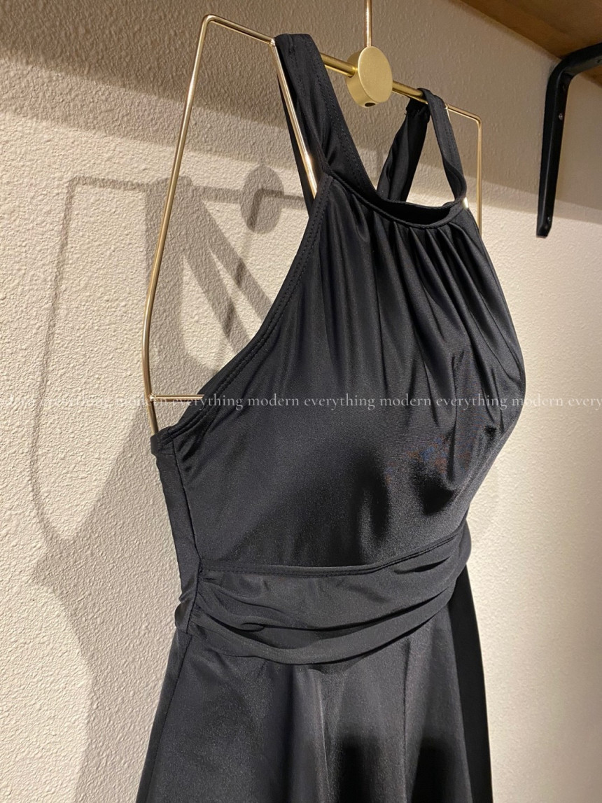 💙[무조건날씬/M-4XL] 홀터넥 유교걸 휴양지 커버업 원피스 비키니 모노키니 빅사이즈 치마 수영복 상세 이미지 27