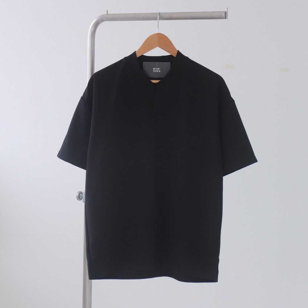 1+1 남자반팔티 차이나카라 오버핏 헨리넥반팔 - 상세 이미지 5