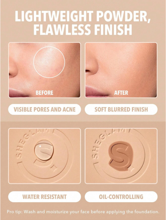 커버력좋은 쉬글램 파우더 파운데이션 sheglam powder foundation - 상세 이미지 5