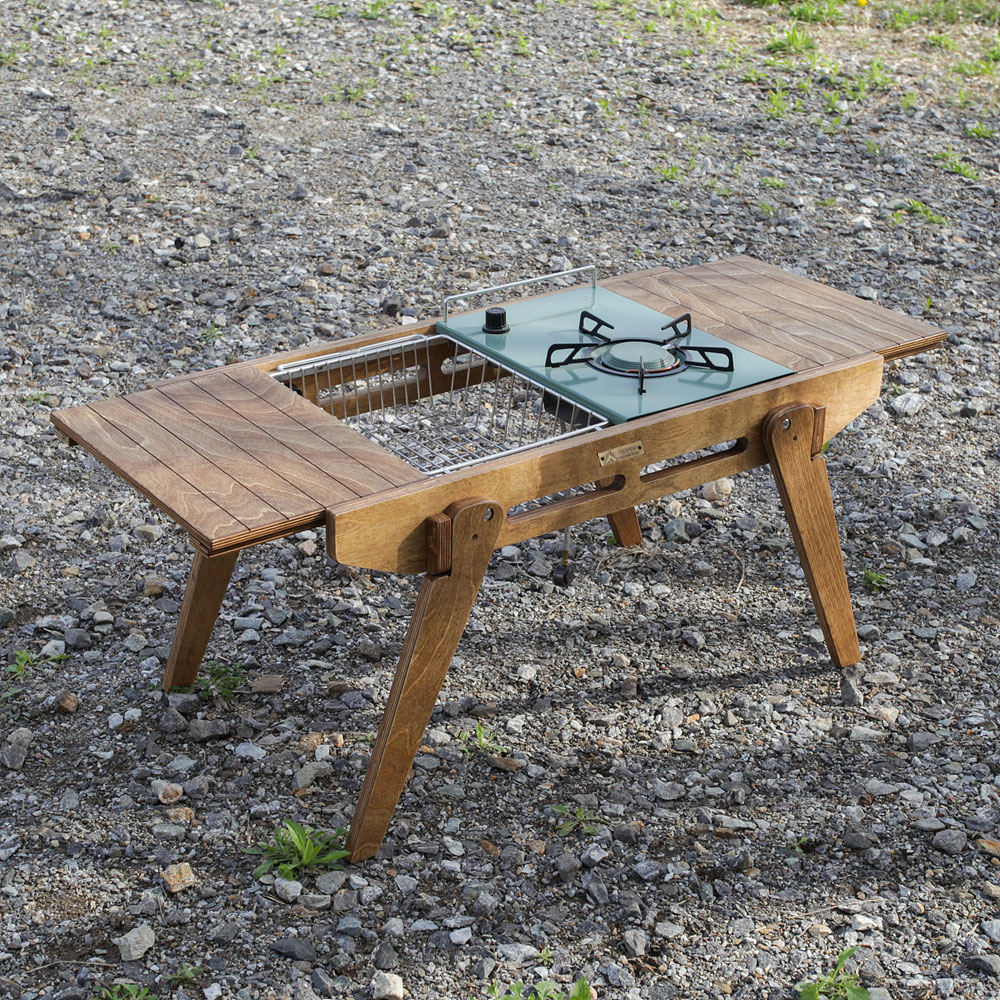 줌 igt 테이블 월넛색40 접이식 캠핑우드테이블