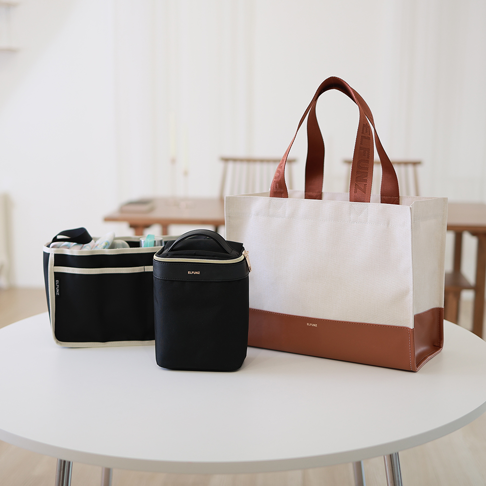 엘펀즈 캔버스 방수 국민 기저귀가방 올담백 이너백 보냉백 숄더백 쇼퍼백
