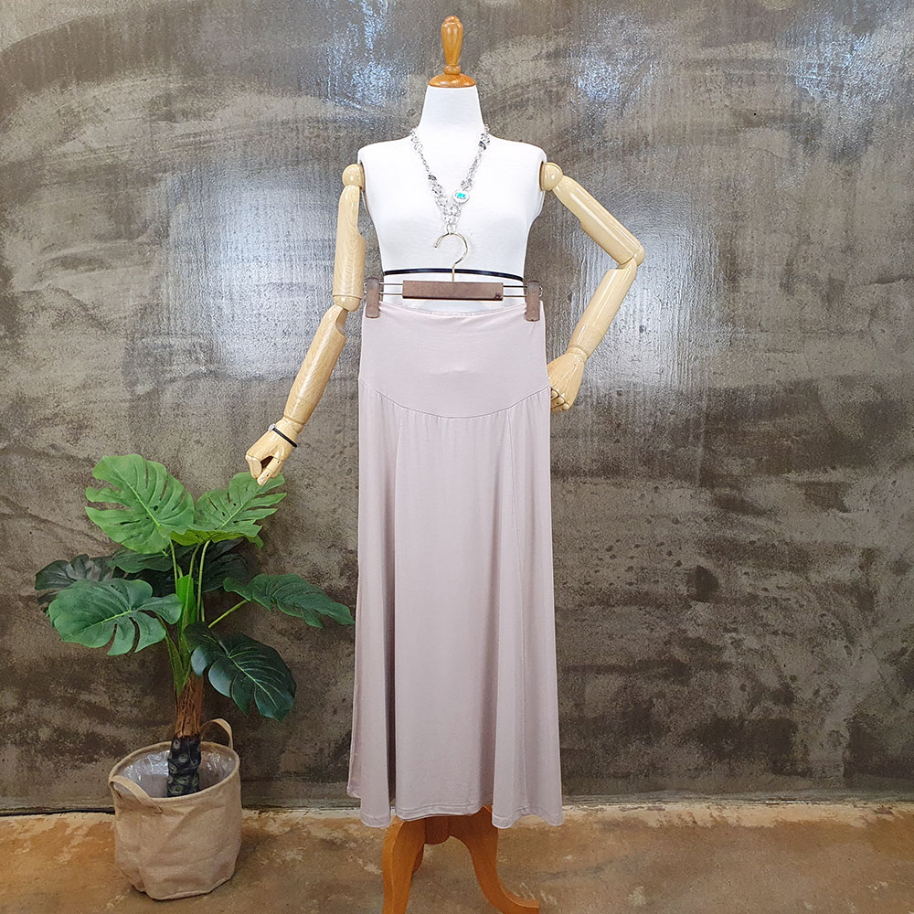 여름 A라인 임산부 치마 만삭까지 편안한 임부 롱 스커트 데일리룩 코디 3color - 상세 이미지 2