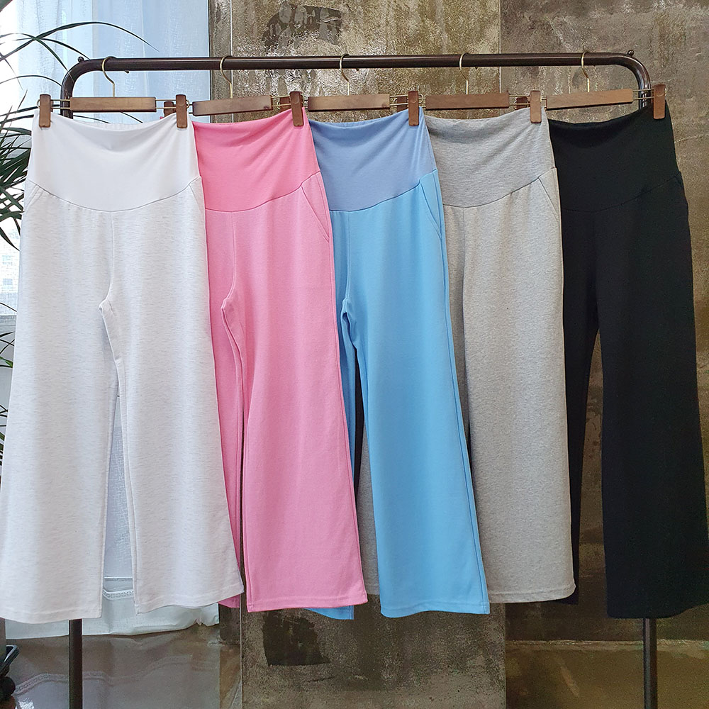 면 일자 임부 트레이닝 팬츠 임산부 바지 만삭 5color 이미지 7