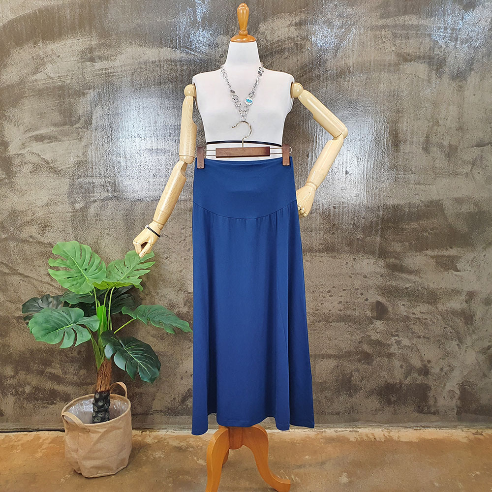 여름 A라인 임산부 치마 만삭까지 편안한 임부 롱 스커트 데일리룩 코디 3color - 상세 이미지 3