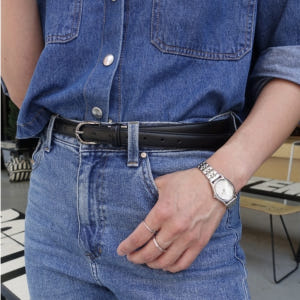여자 소가죽 금장 은장 버클 바지 벨트 19mm  2type 3컬러 솔직 후기 | 실사용자 리뷰 분석 - 상품 이미지 1