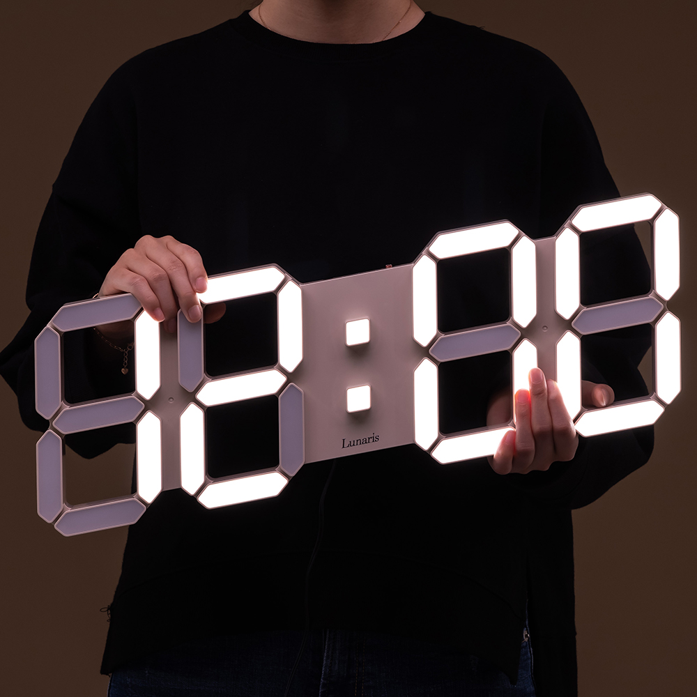 국산 루나리스 그랑데 위성 GPS 3D LED 대형 숫자 벽걸이 시계 54cm 이미지 8