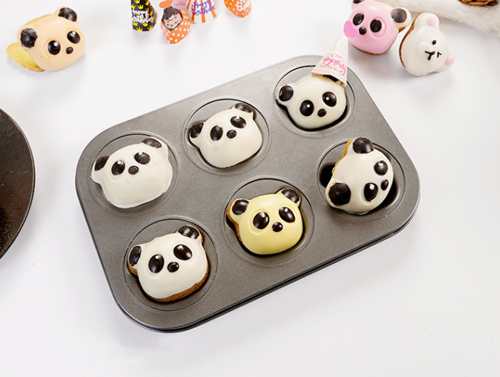 화이트펭귄 팬더틀 6구 치요다곰돌이 모양 마들렌 틀