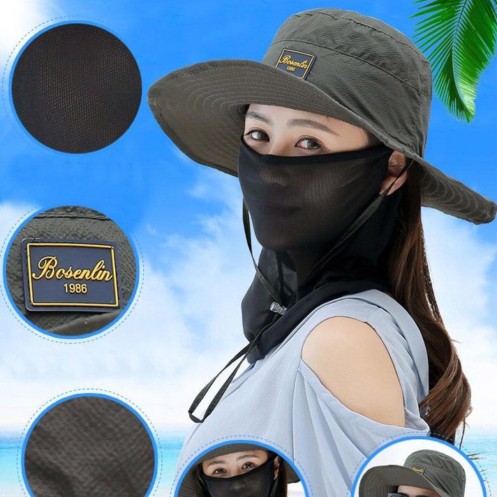여자 낚시 모자 여성 낚시용 모자 자외선차단 햇빛가리개 - 메인 이미지