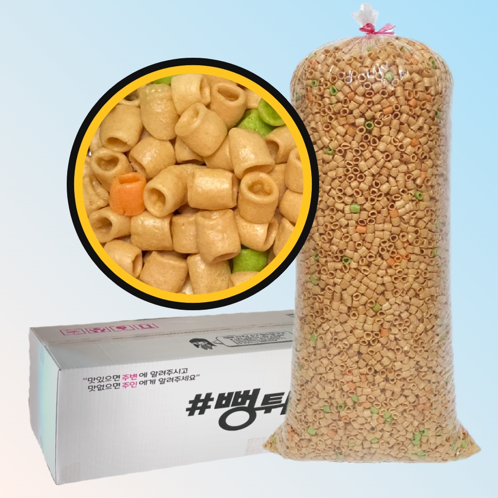 [쩐내없는] 뻥튀기 마카로니뻥튀기 대롱과자 미니 술집기본안주 공작소 제품 이미지