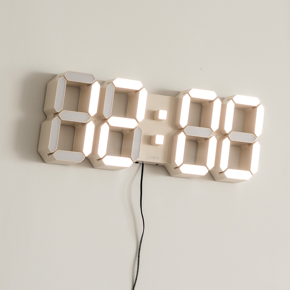 국산 루나리스 그랑데 위성 GPS 3D LED 대형 숫자 벽걸이 시계 54cm - 상세 이미지 4