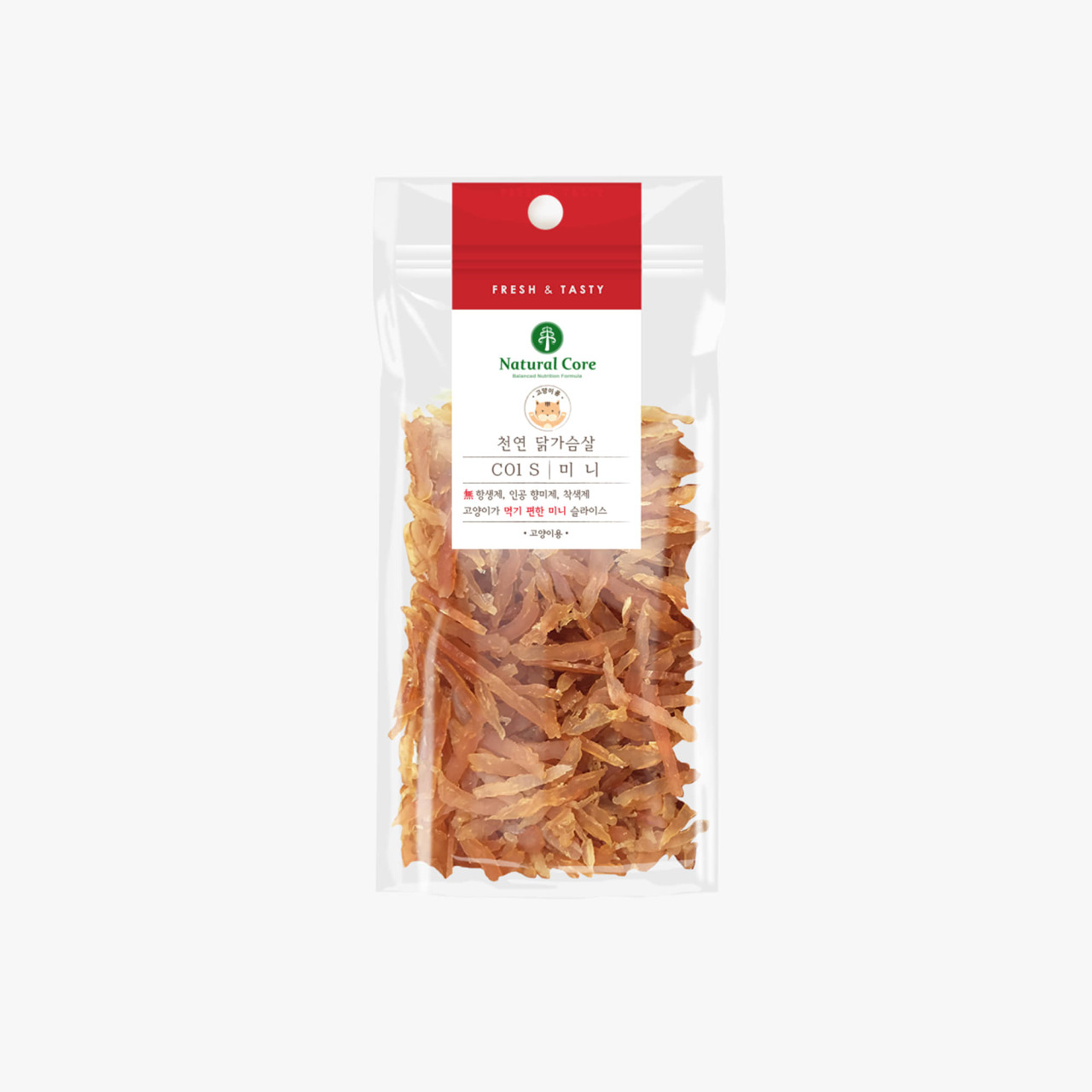 네추럴코어 미니 슬라이스 고양이 간식 닭고기, 40g, 1개 - 상품 이미지