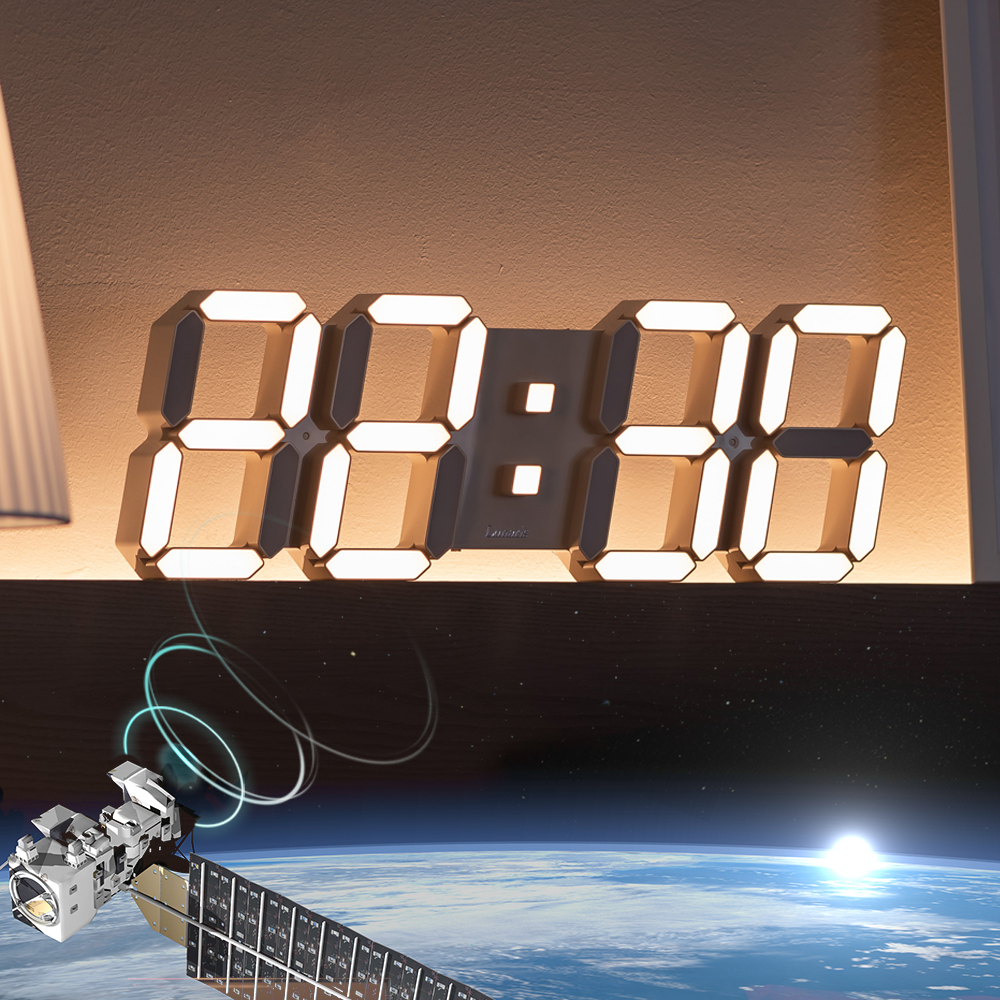 국산 루나리스 그랑데 위성 GPS 3D LED 대형 숫자 벽걸이 시계 54cm 이미지 6