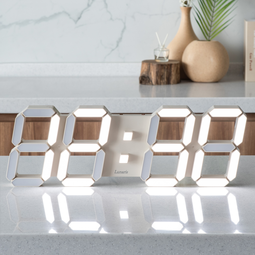 국산 루나리스 그랑데 위성 GPS 3D LED 대형 숫자 벽걸이 시계 54cm 이미지 7